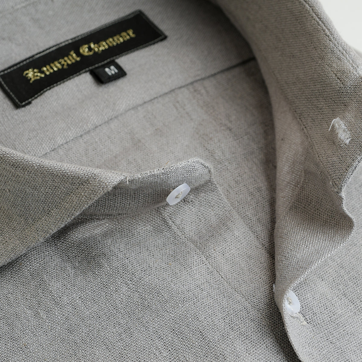 WATER GREY COTTON LINEN SHIRT
