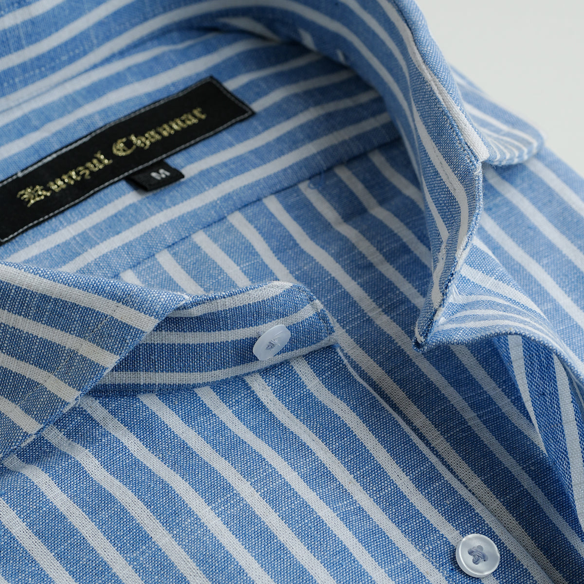 BLUE & WHITE LINEN SHIRT