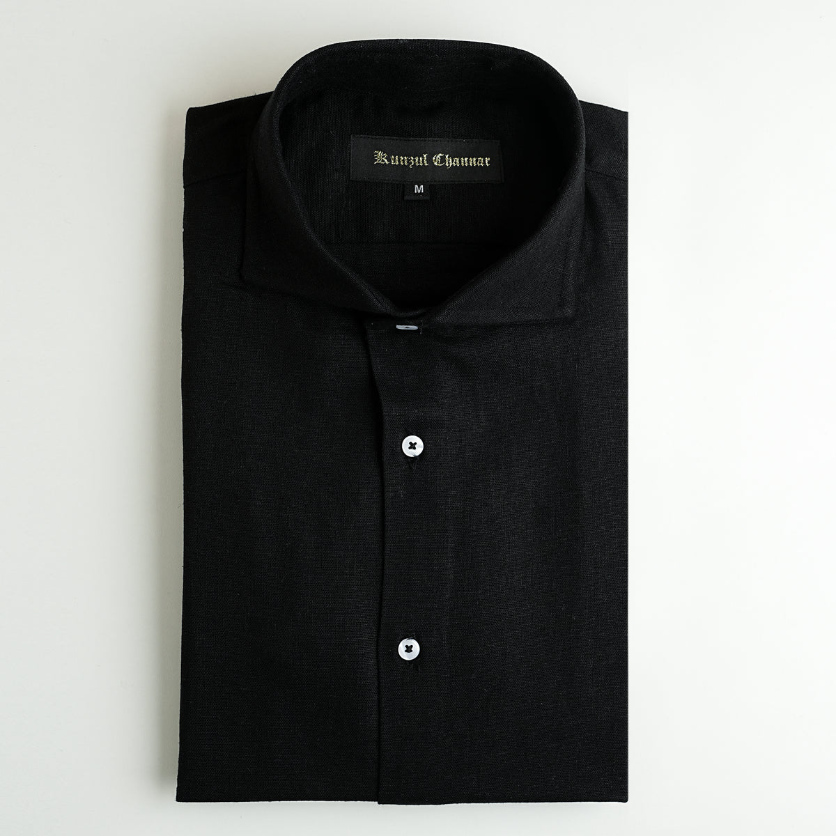 BLACK LINEN SHIRT