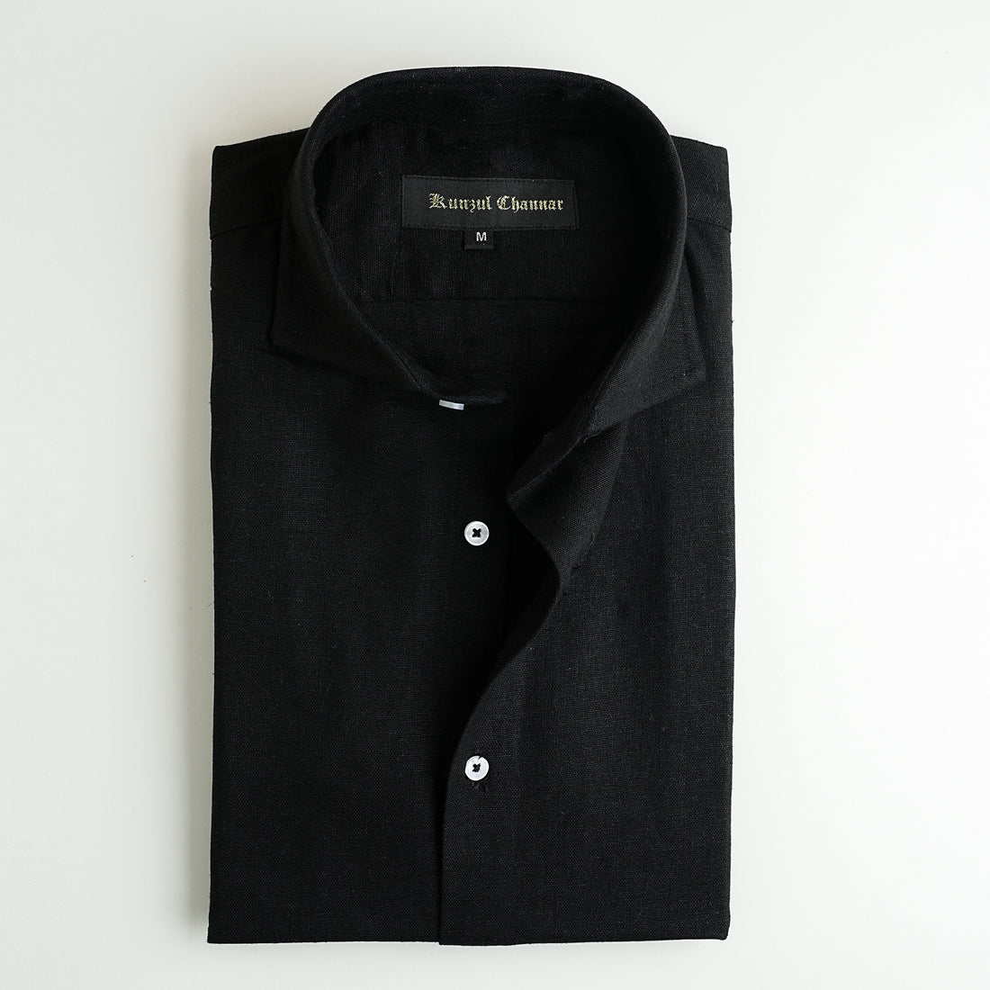 BLACK LINEN SHIRT