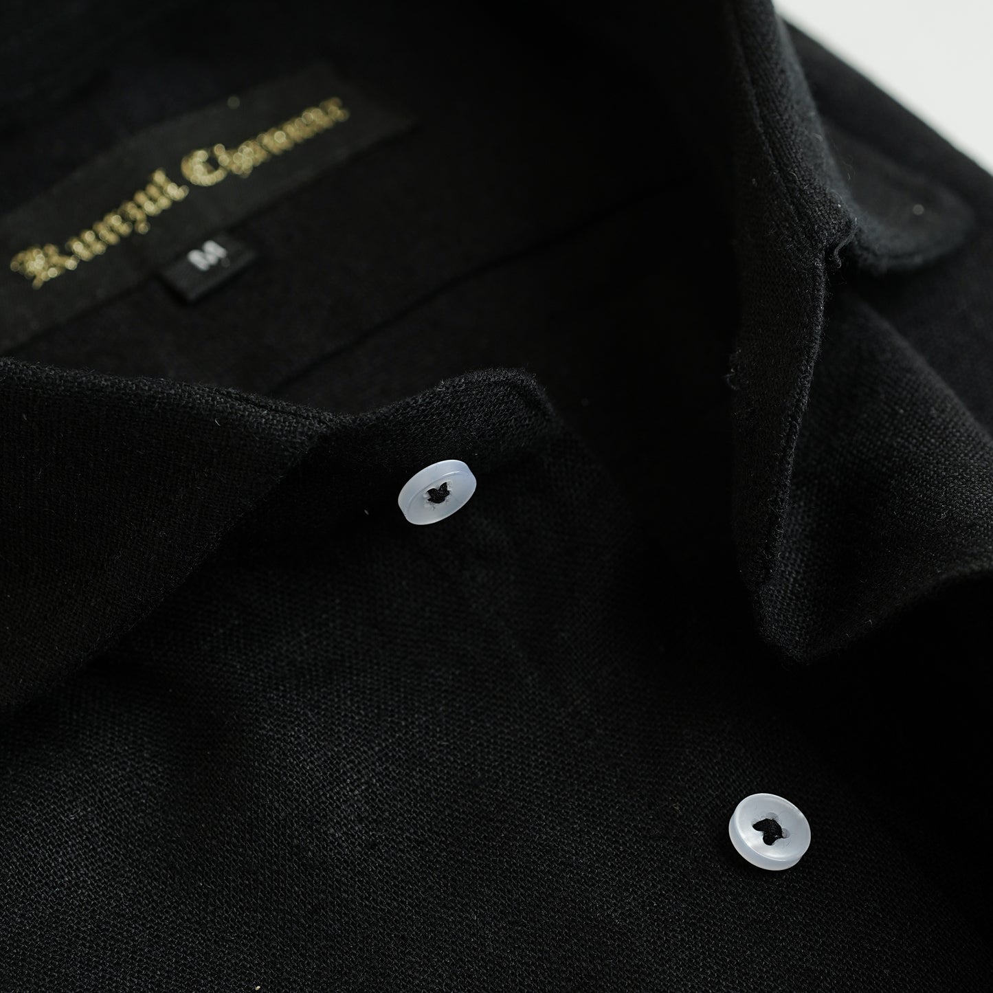 BLACK LINEN SHIRT