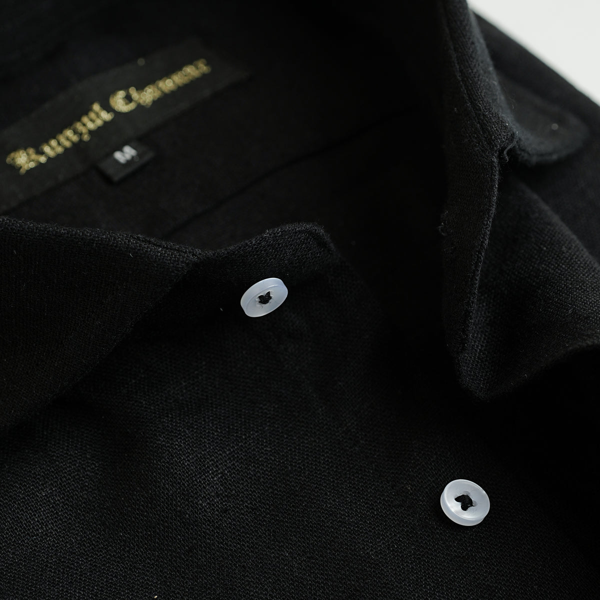 BLACK LINEN SHIRT