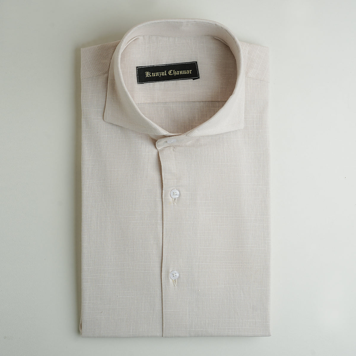 DUST BEIGE COTTON LINEN SHIRT