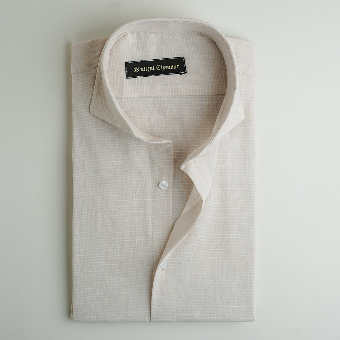 DUST BEIGE COTTON LINEN SHIRT