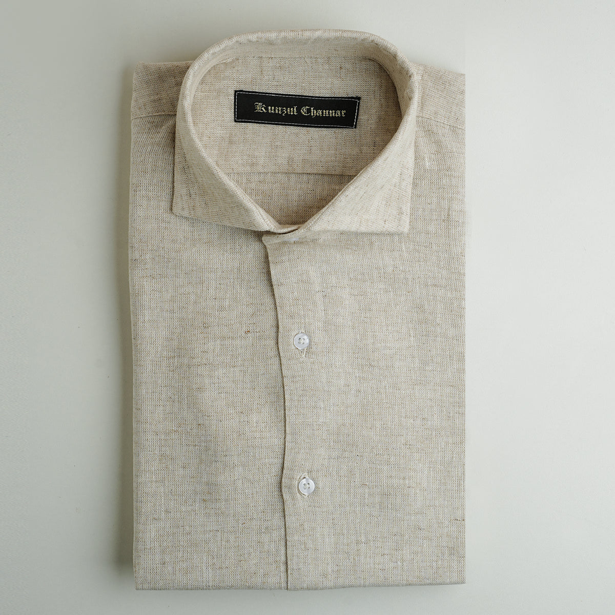 MARBLE BEIGE COTTON LINEN SHIRT