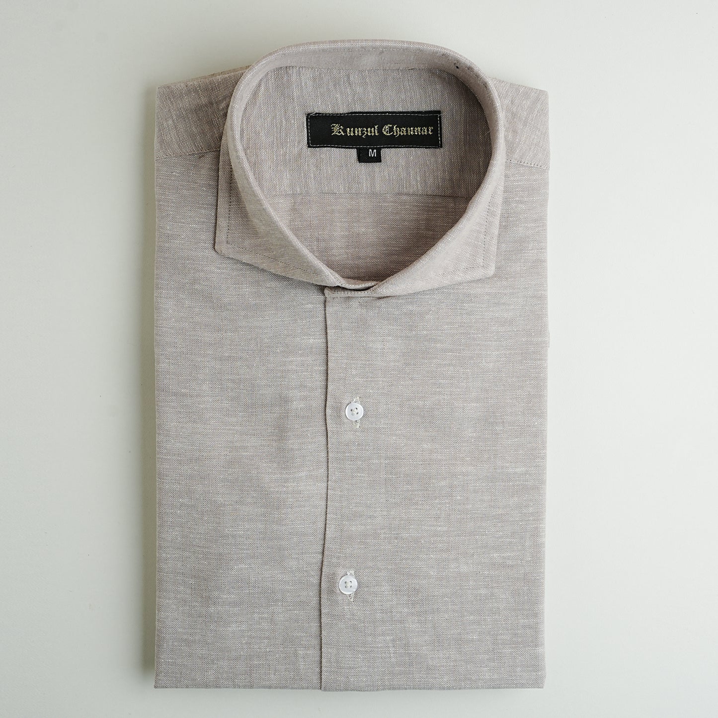 ICE GREY COTTON LINEN SHIRT