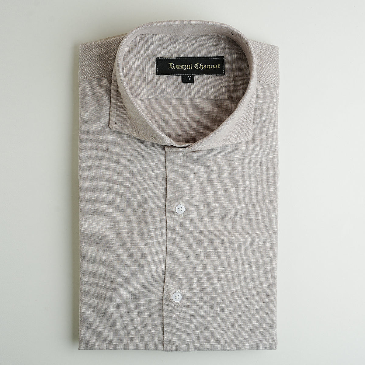 ICE GREY COTTON LINEN SHIRT