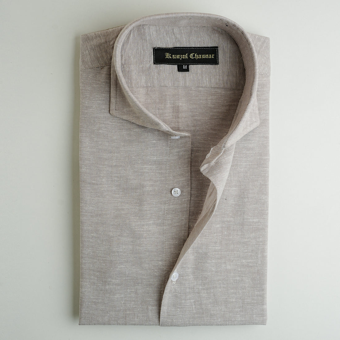 ICE GREY COTTON LINEN SHIRT