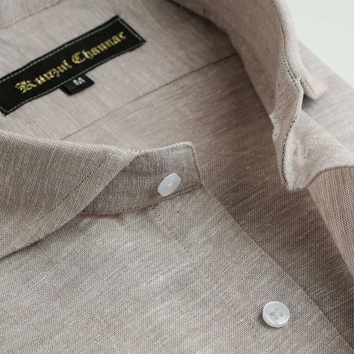 ICE GREY COTTON LINEN SHIRT