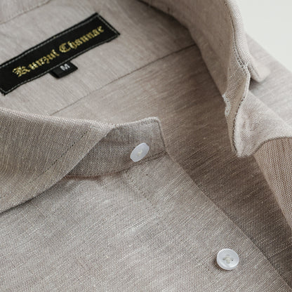 ICE GREY COTTON LINEN SHIRT