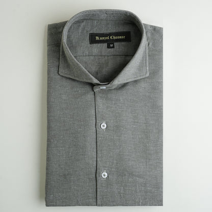 ROCK GREEN LINEN SHIRT