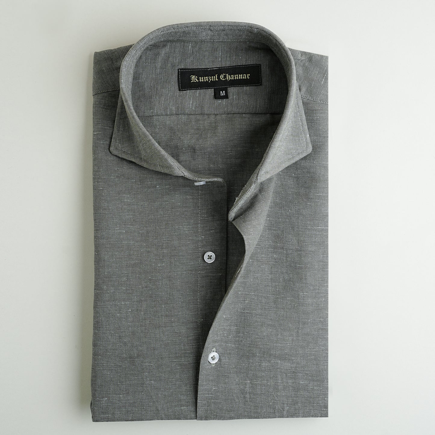 ROCK GREEN LINEN SHIRT