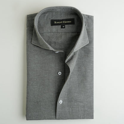 ROCK GREEN LINEN SHIRT