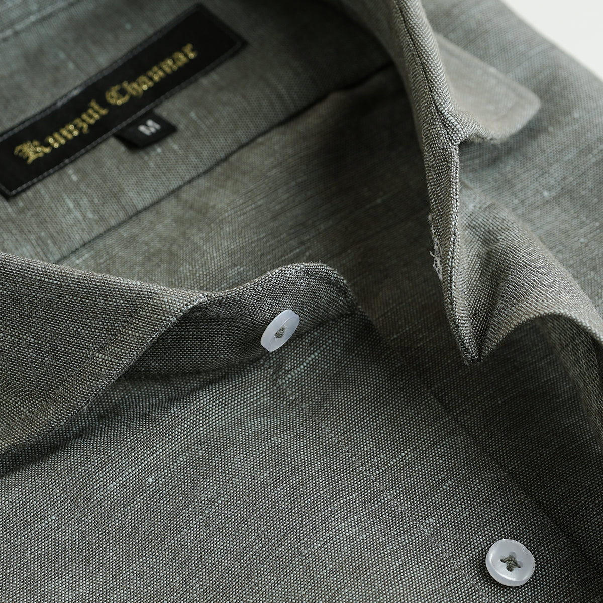 ROCK GREEN LINEN SHIRT
