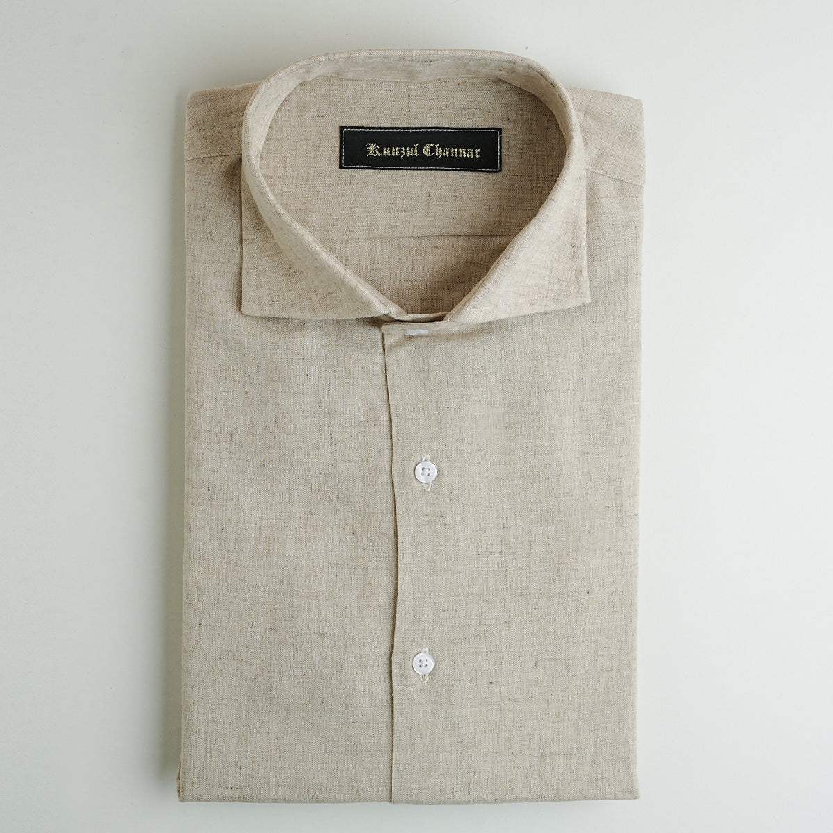 ROCK BEIGE COTTON LINEN SHIRT
