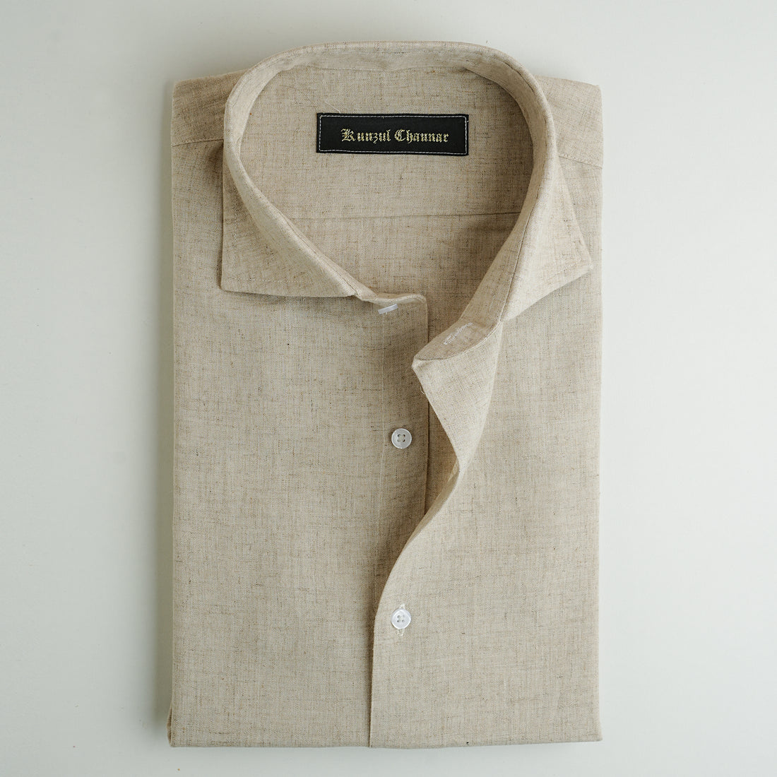 ROCK BEIGE COTTON LINEN SHIRT