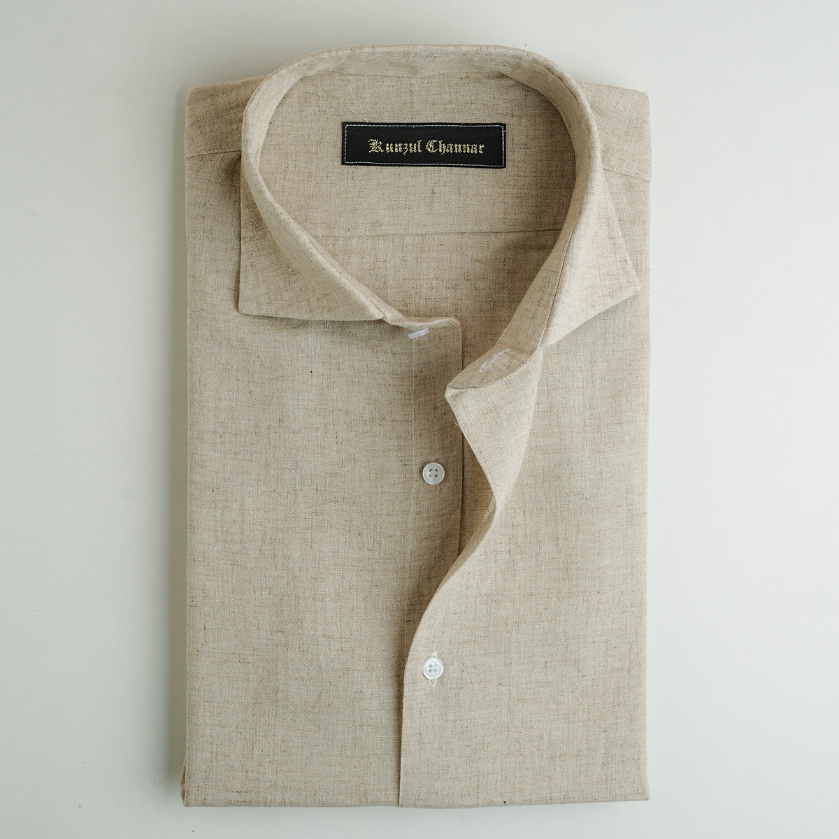 ROCK BEIGE COTTON LINEN SHIRT