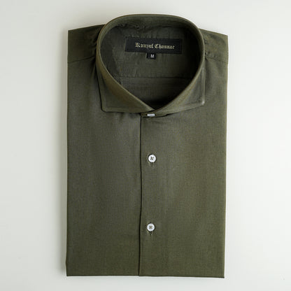 ARMY GREEN LINEN SHIRT