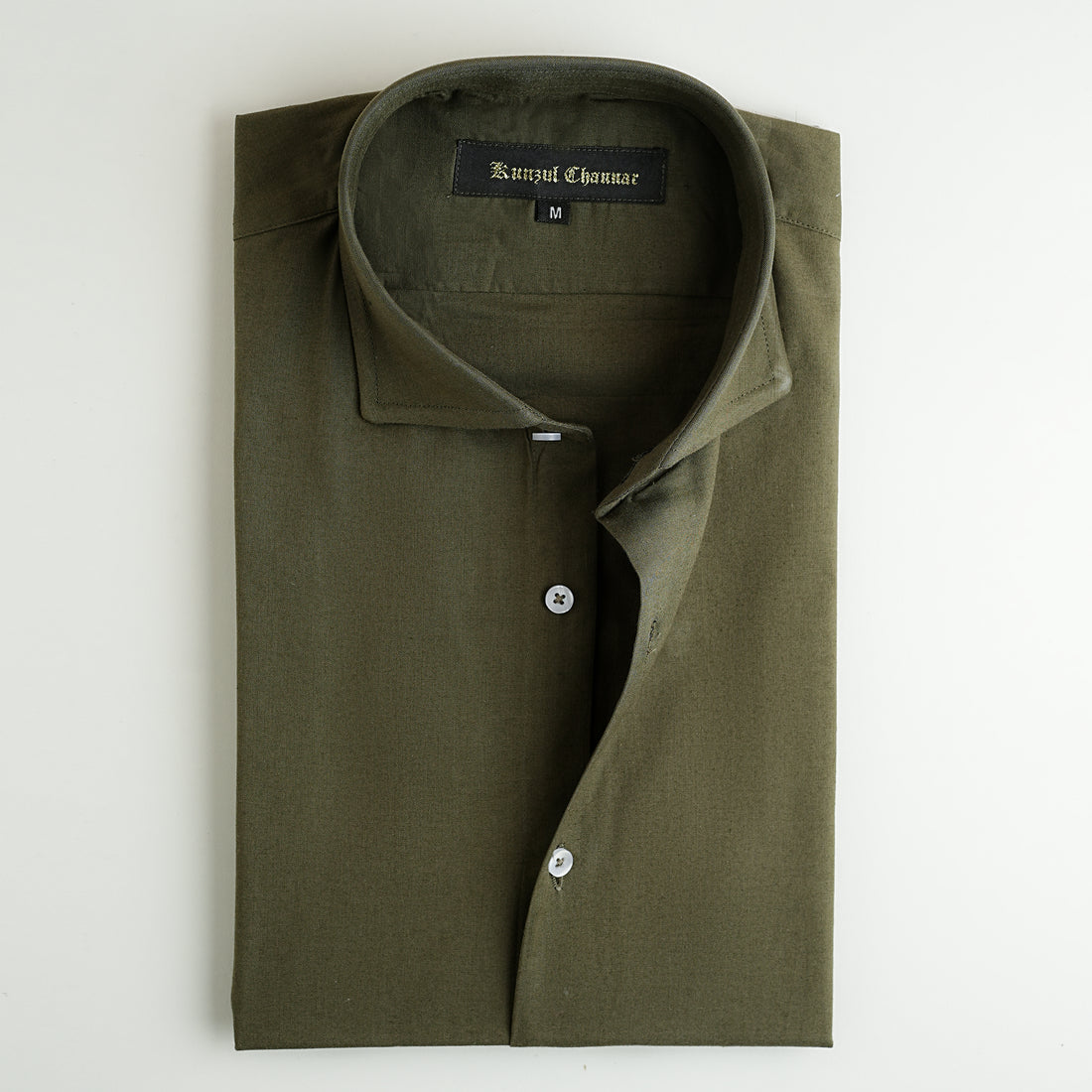 ARMY GREEN LINEN SHIRT