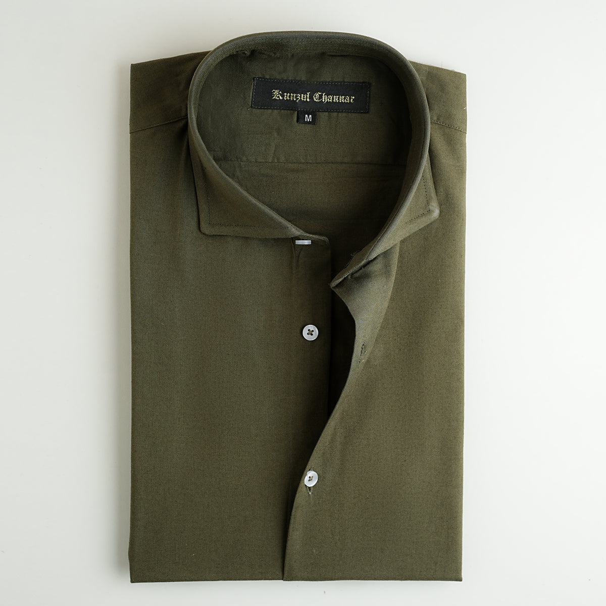 ARMY GREEN LINEN SHIRT