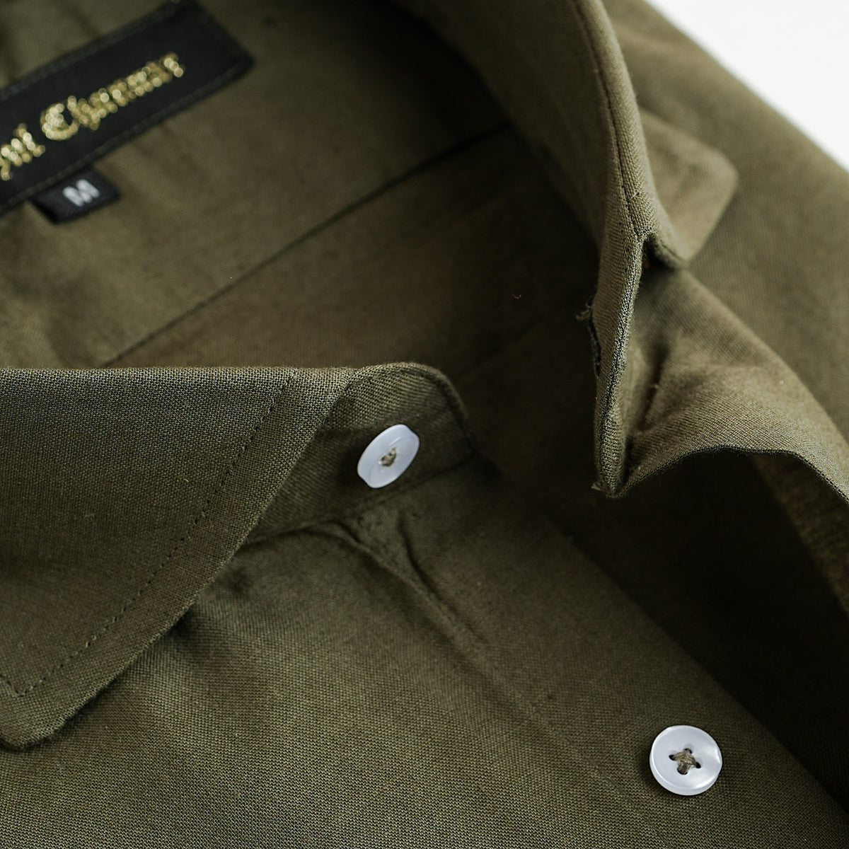 ARMY GREEN LINEN SHIRT