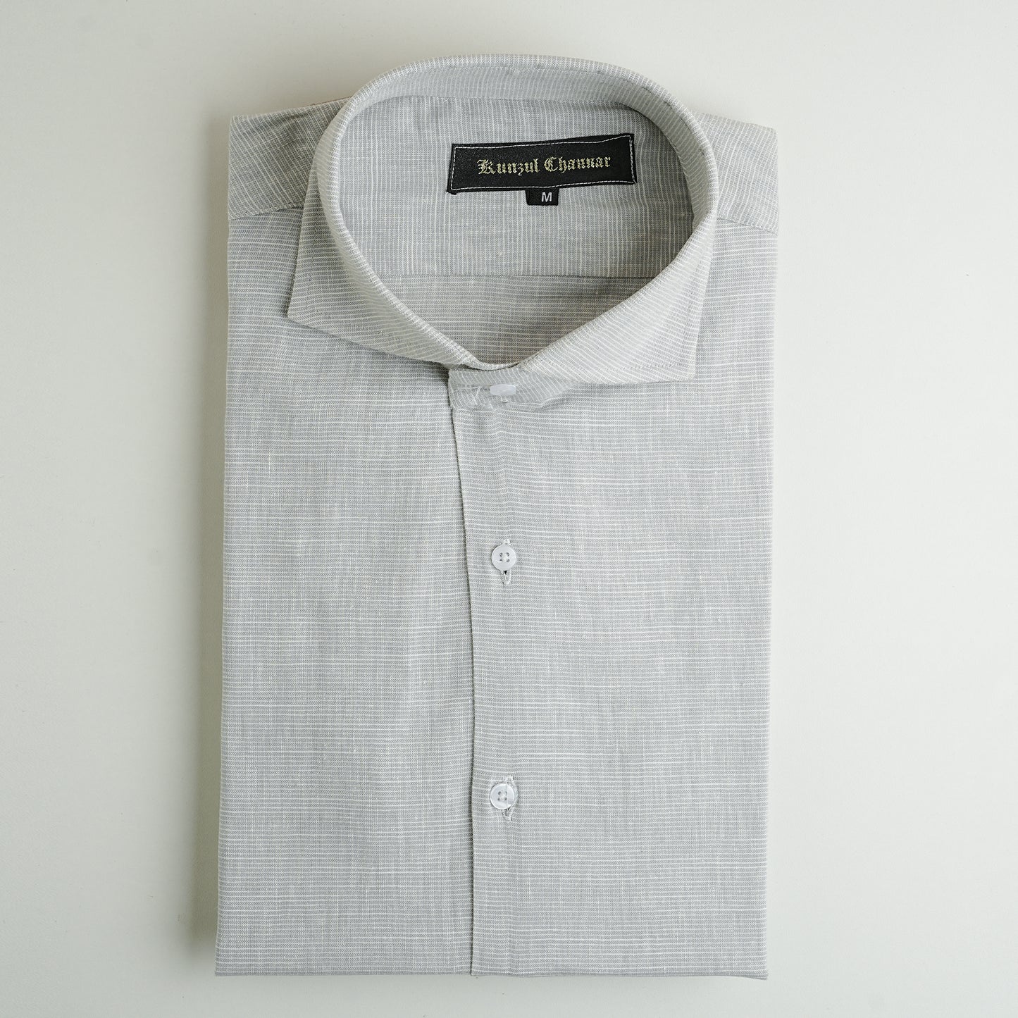 MICRO STRIPED LINEN SHIRT