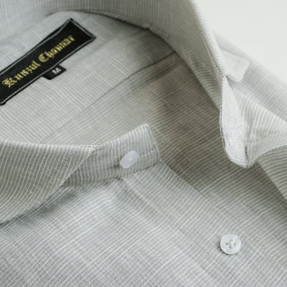 MICRO STRIPED LINEN SHIRT