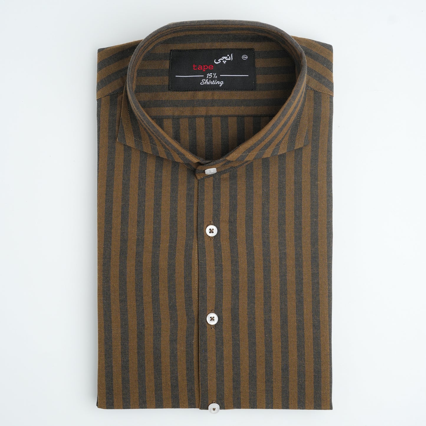 THICK STRIPED COTTON LINEN SHIRT