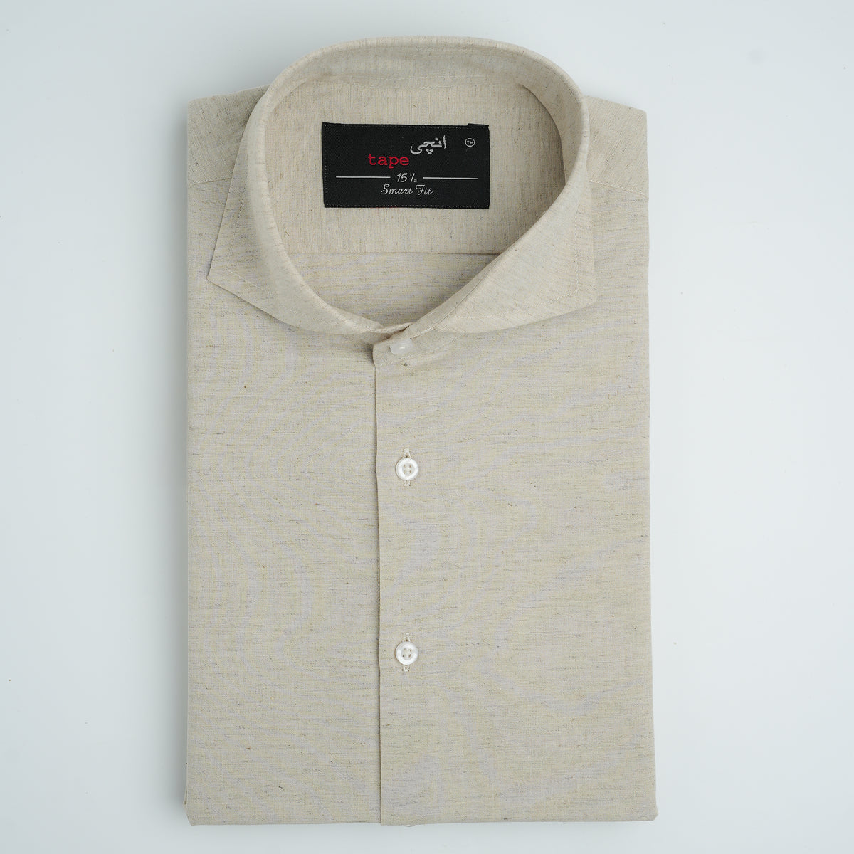 BEIGE COTTON LINEN SHIRT