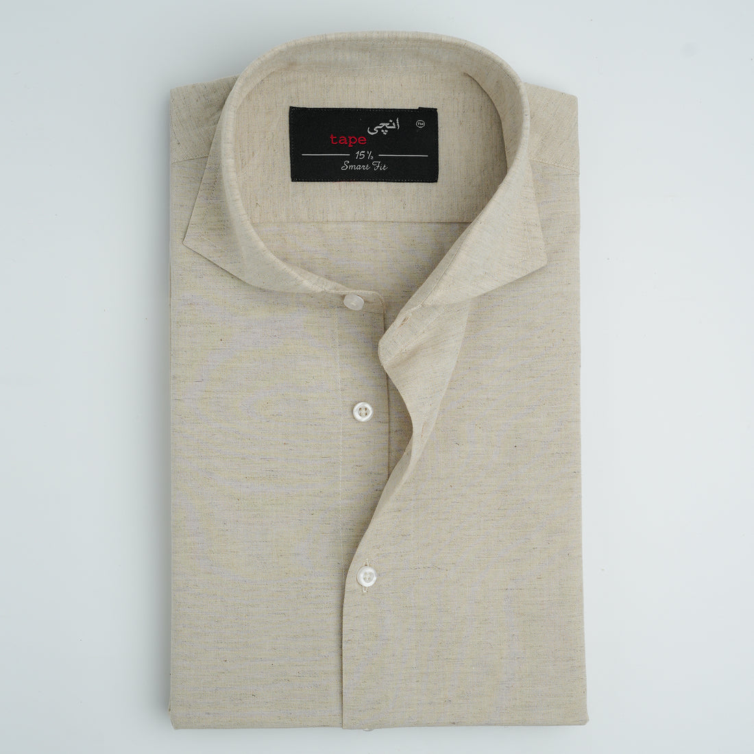 BEIGE COTTON LINEN SHIRT