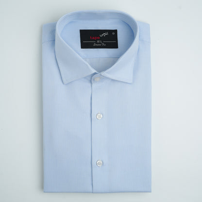 BLUE MICRO STRIPED SHIRT
