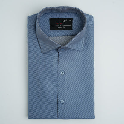 JACQUARD BLUE SHIRT