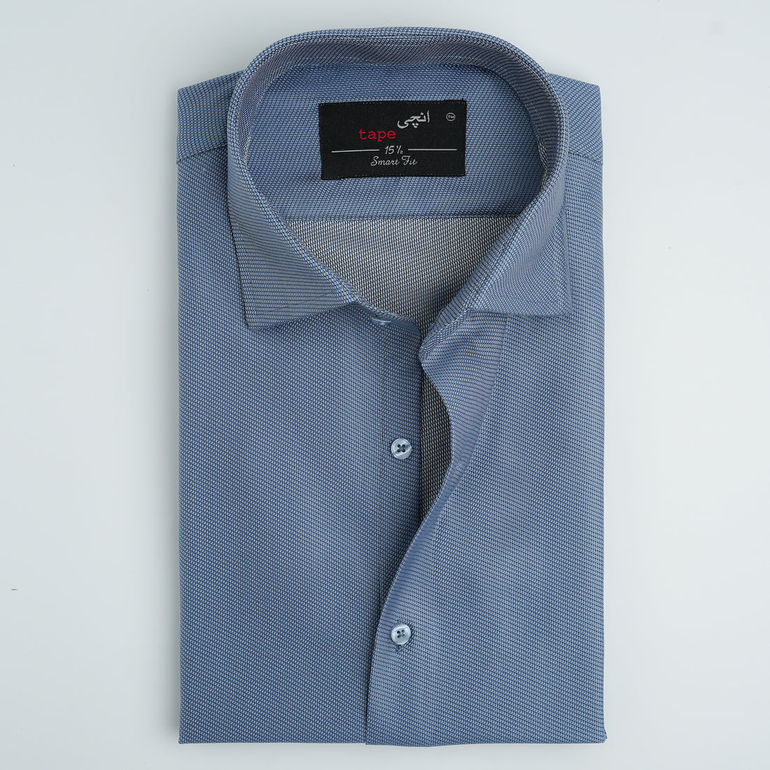 JACQUARD BLUE SHIRT