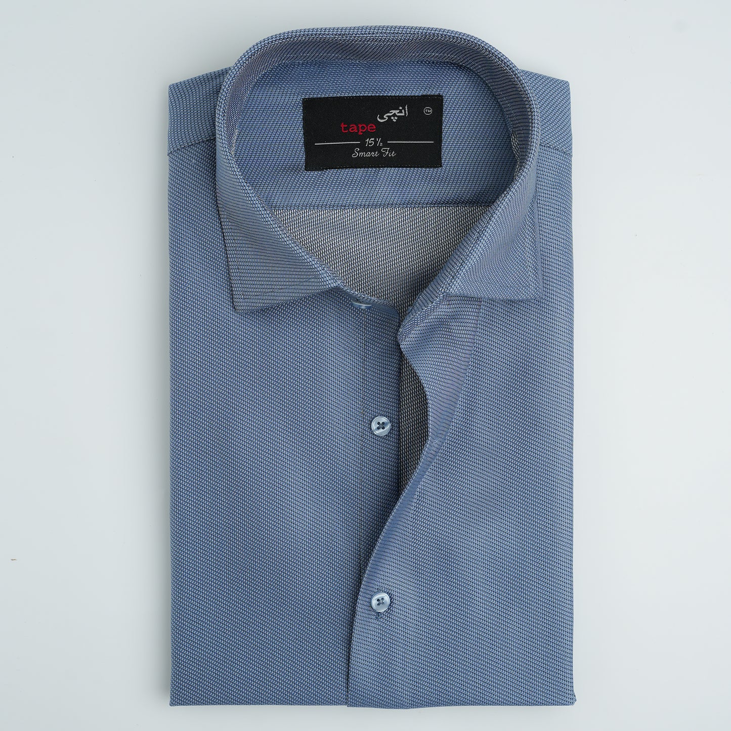 JACQUARD BLUE SHIRT