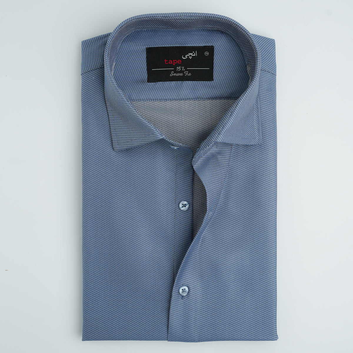 JACQUARD BLUE SHIRT