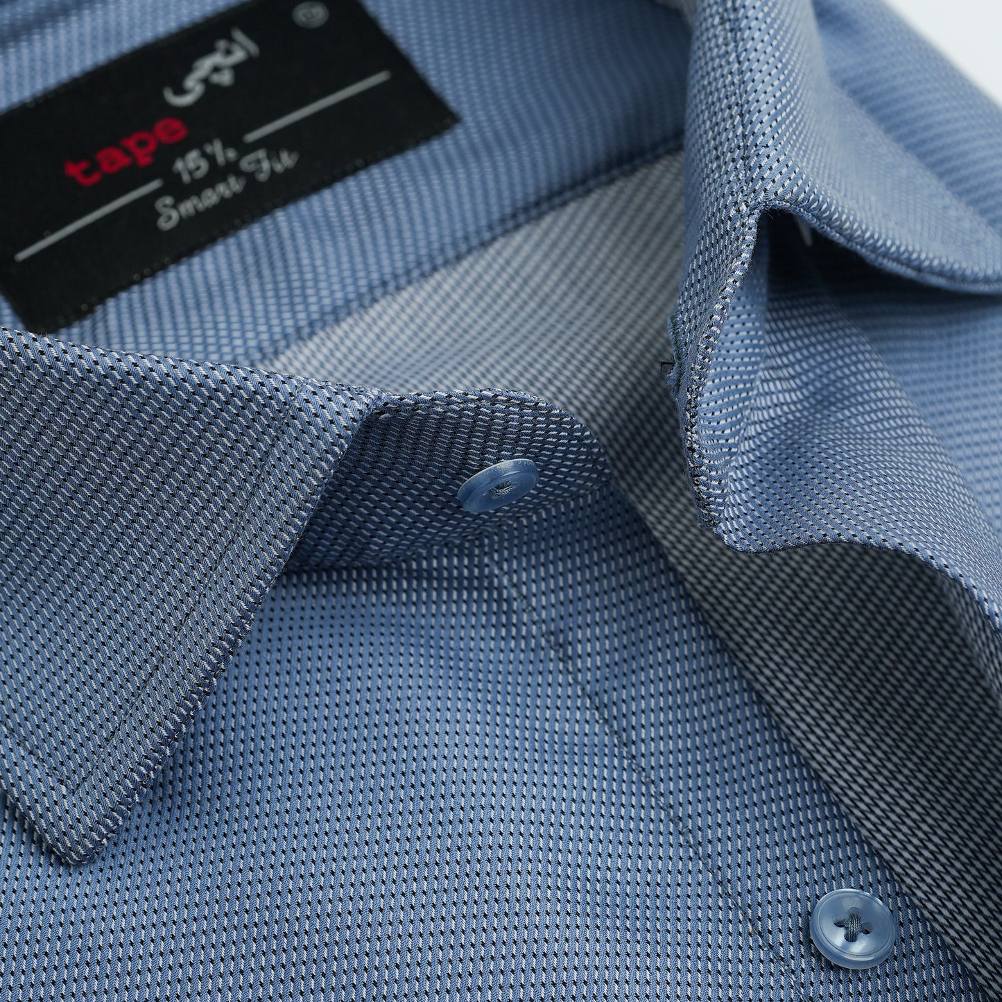 JACQUARD BLUE SHIRT