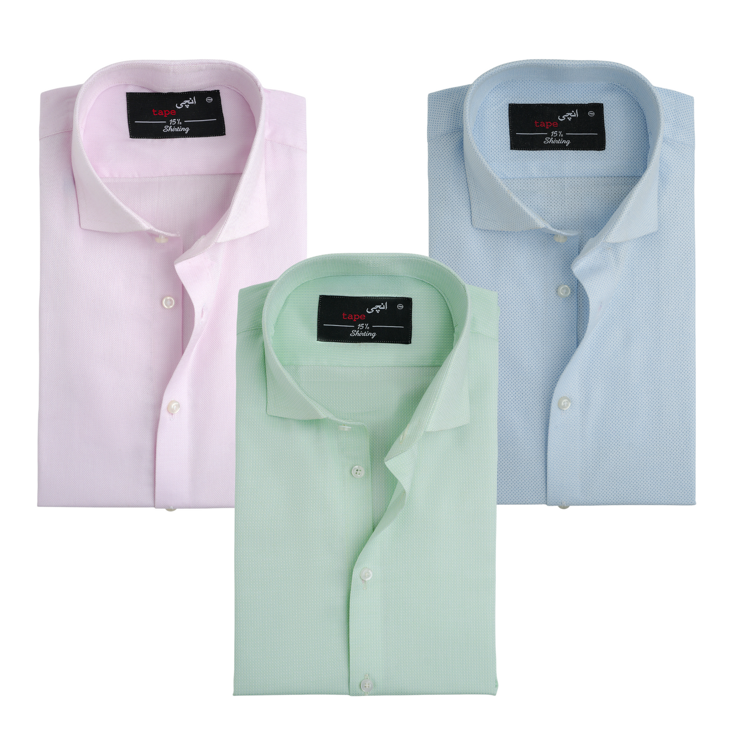 PACK OF THREE - OFFICE COTTON SHIRTS