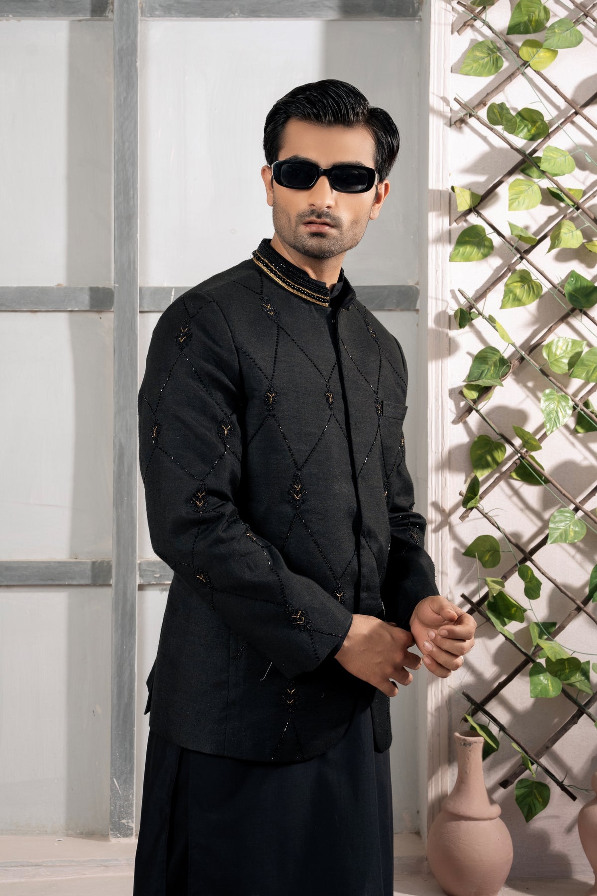 Black Kat Dana Hand Work Prince Coat