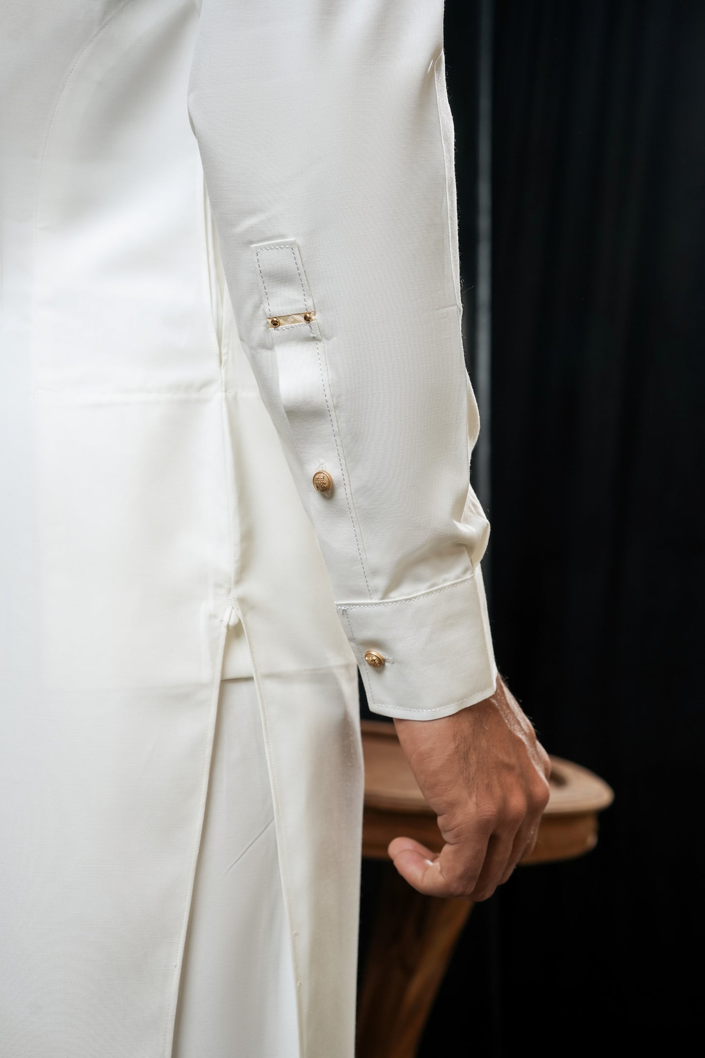 WHITE PREMIUM TEXTURED KURTA TROUSER