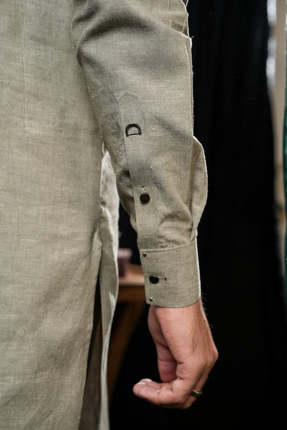 ROCK GREEN COTTON KURTA TROUSER