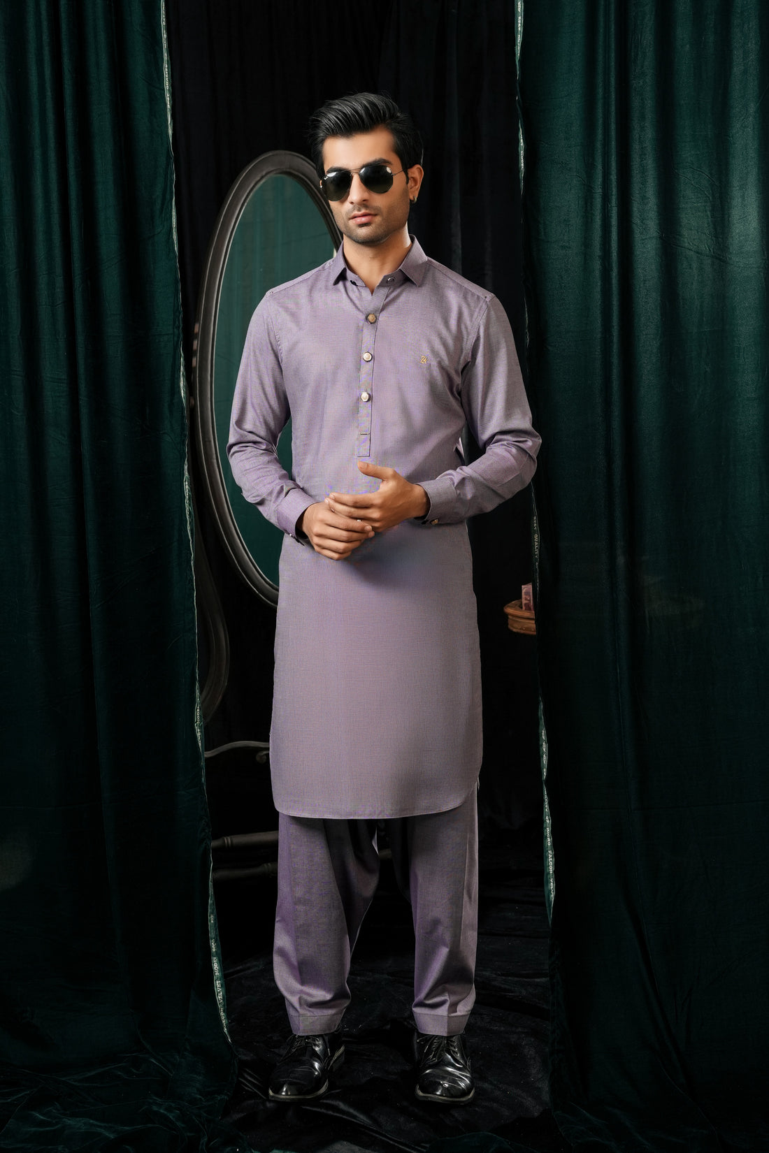 LILAC PIN DOT SHALWAR KAMEEZ