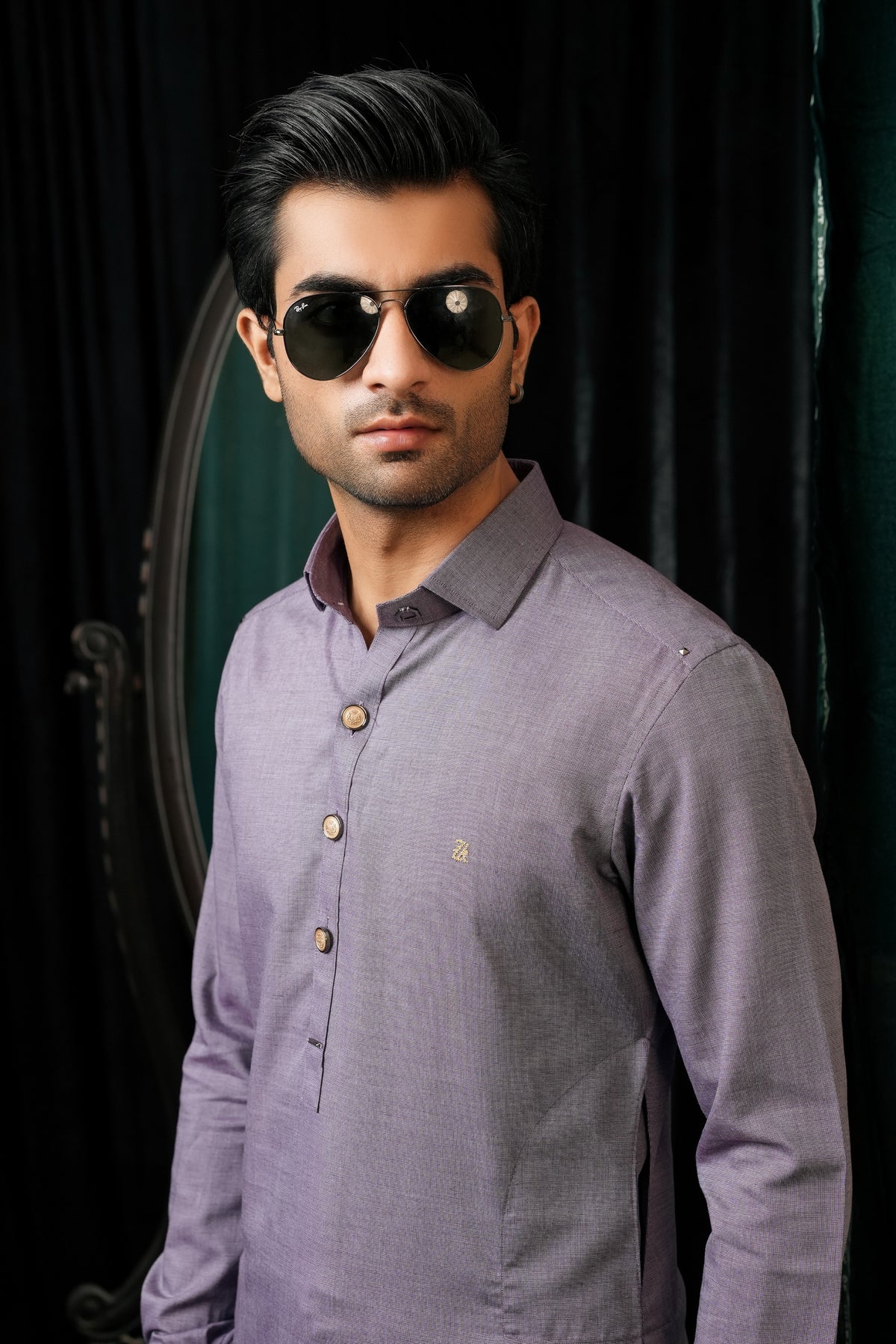LILAC PIN DOT SHALWAR KAMEEZ