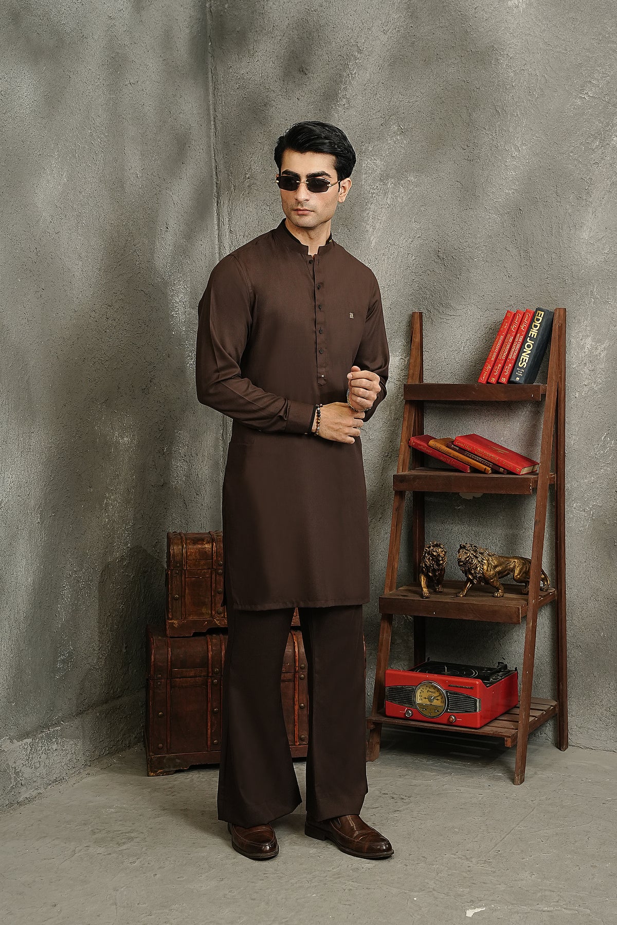 CHOCOLATE BROWN KURTA TROUSER