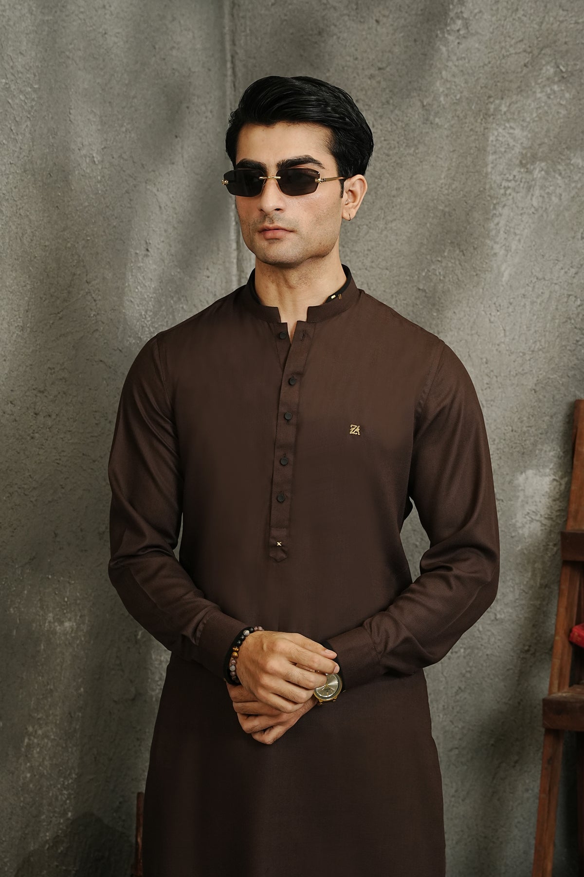 CHOCOLATE BROWN KURTA TROUSER