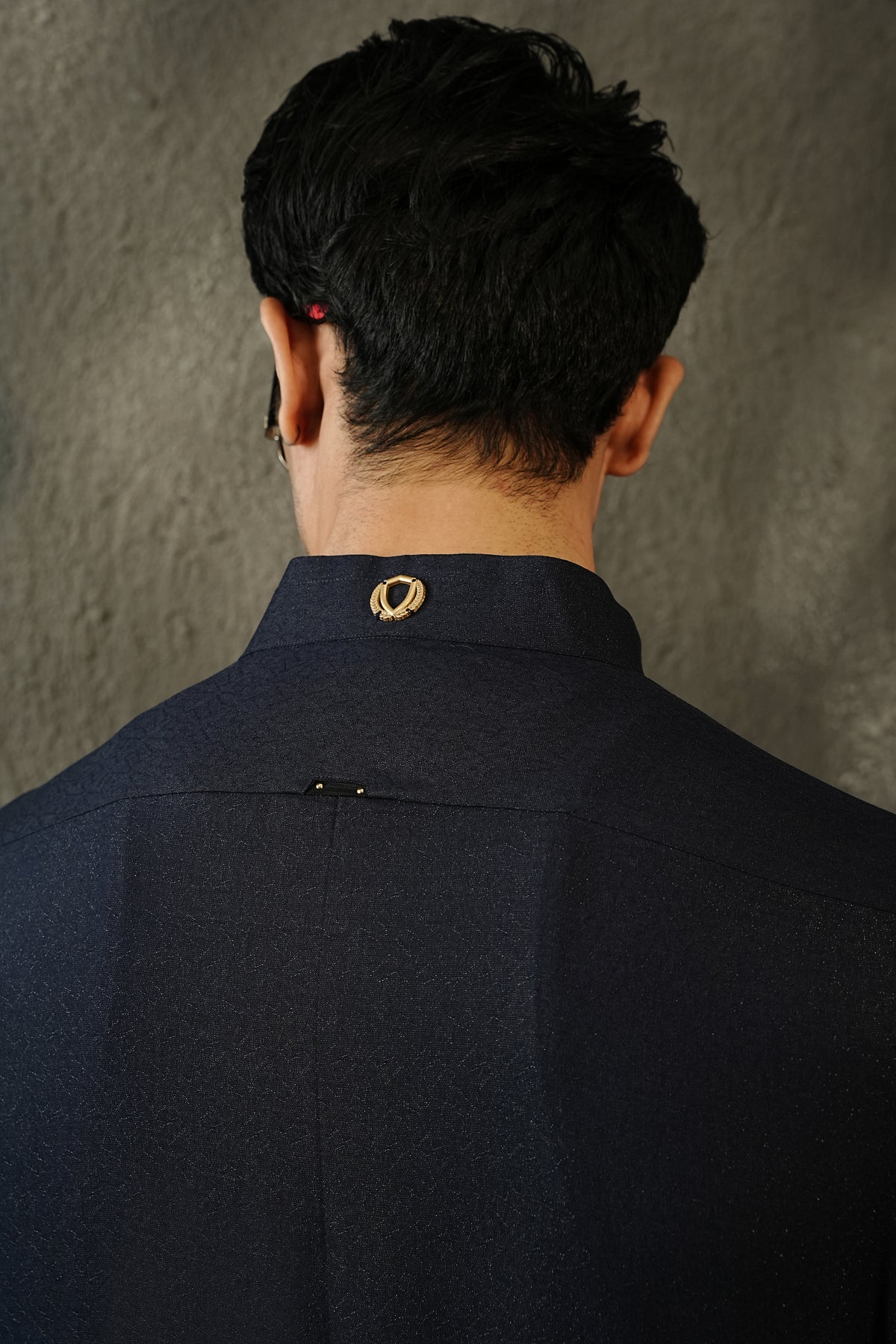 NAVY BLUE TEXTURED KURTA TROUSER