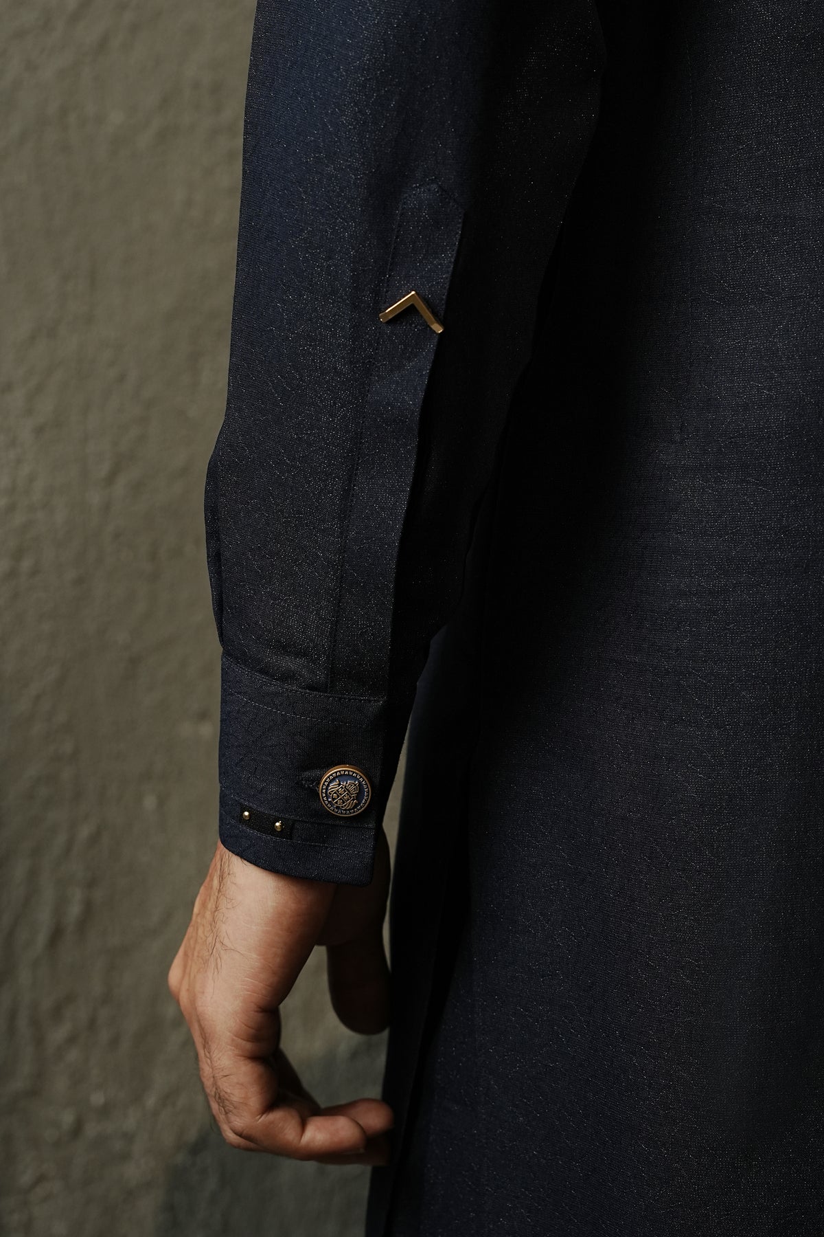 NAVY BLUE TEXTURED KURTA TROUSER