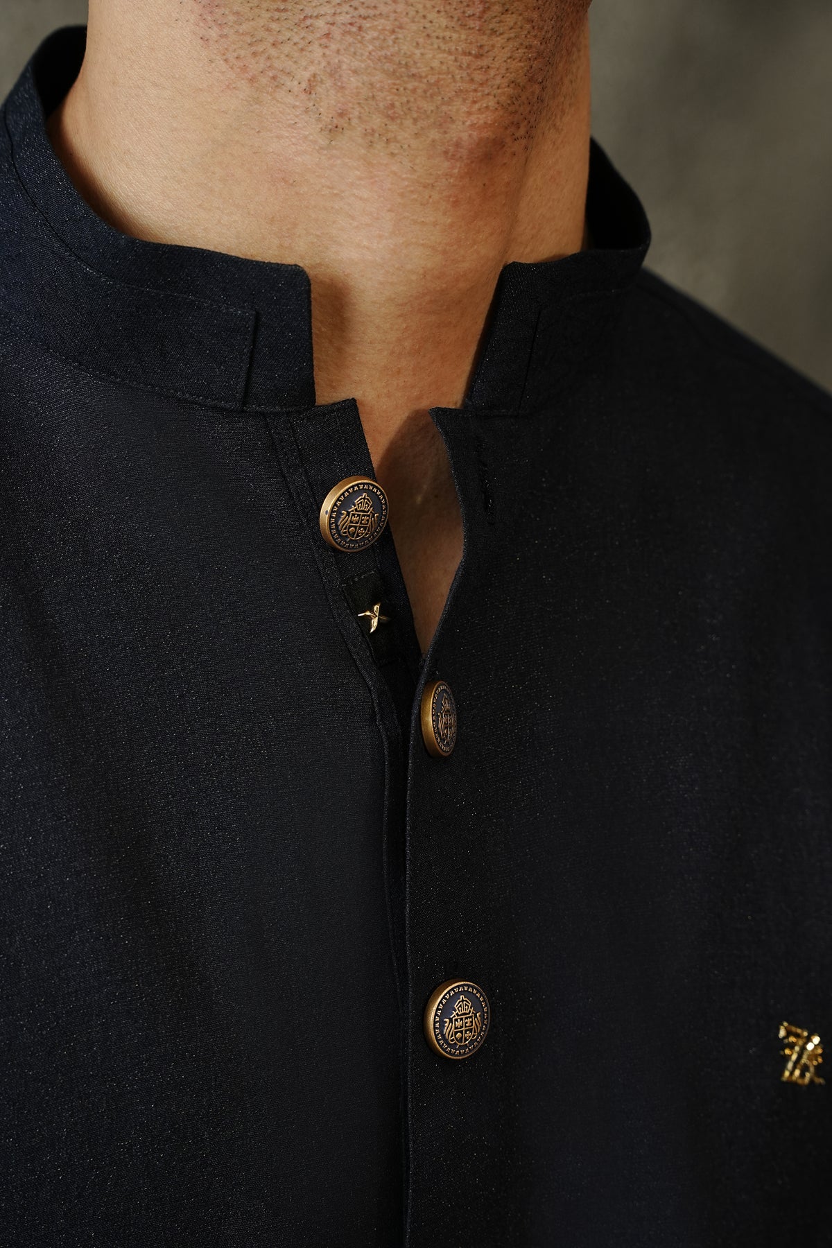 NAVY BLUE TEXTURED KURTA TROUSER