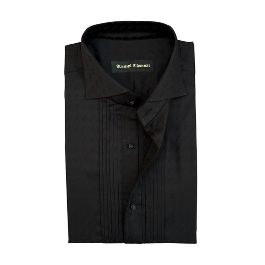 Premium Black Tuxedo Shirt