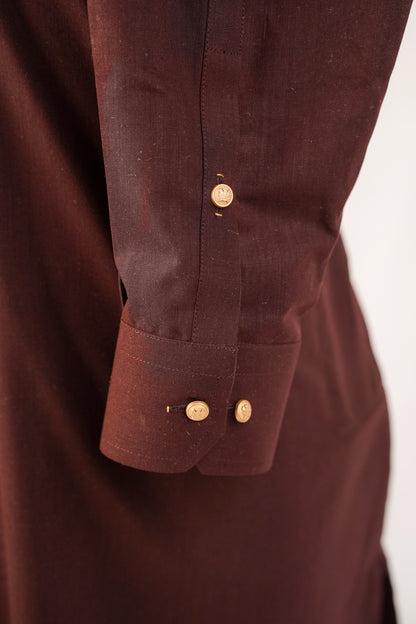 Brown Pinned Kurta Trouser