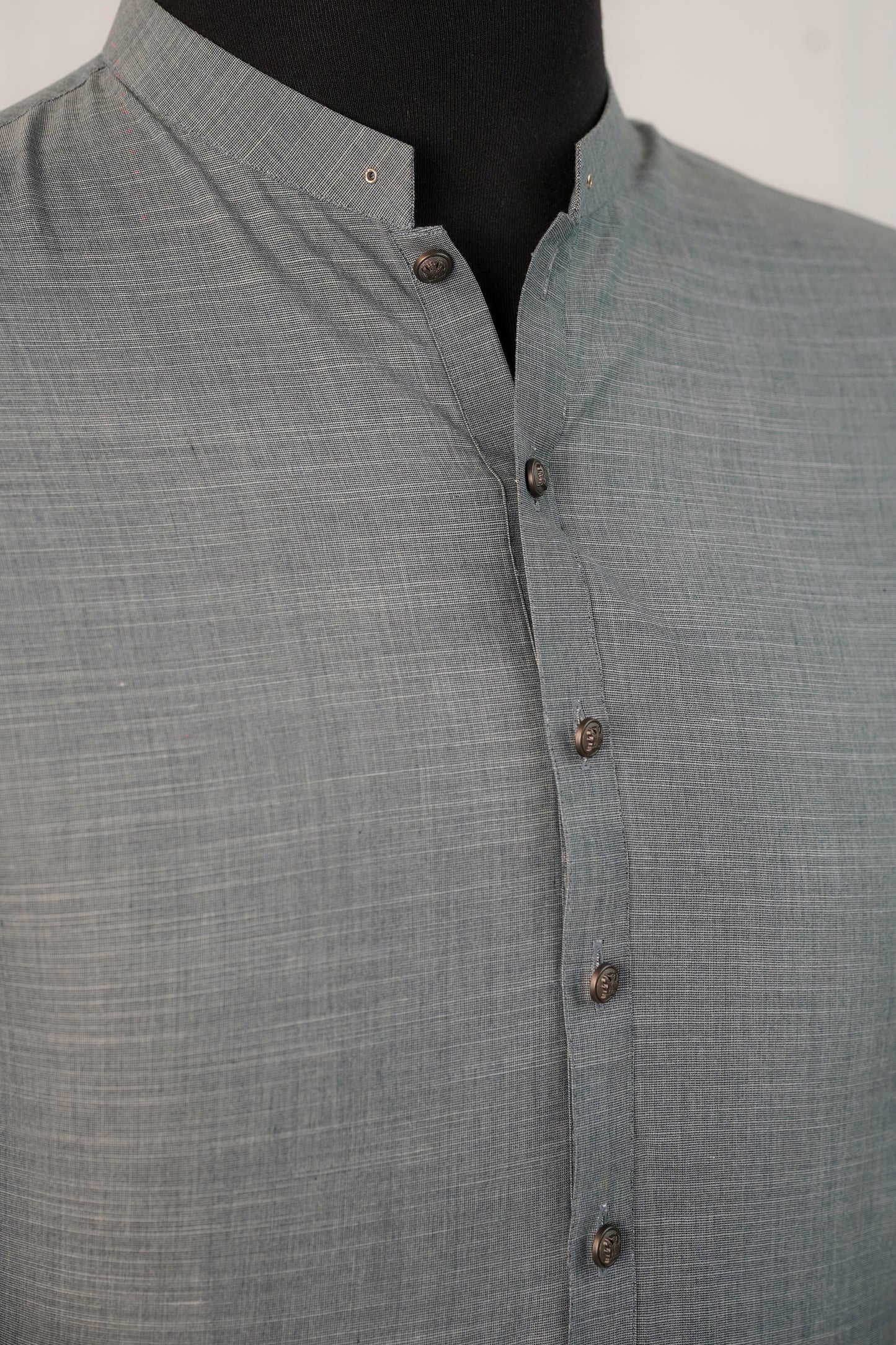 Grey Textured Kurta Trouser